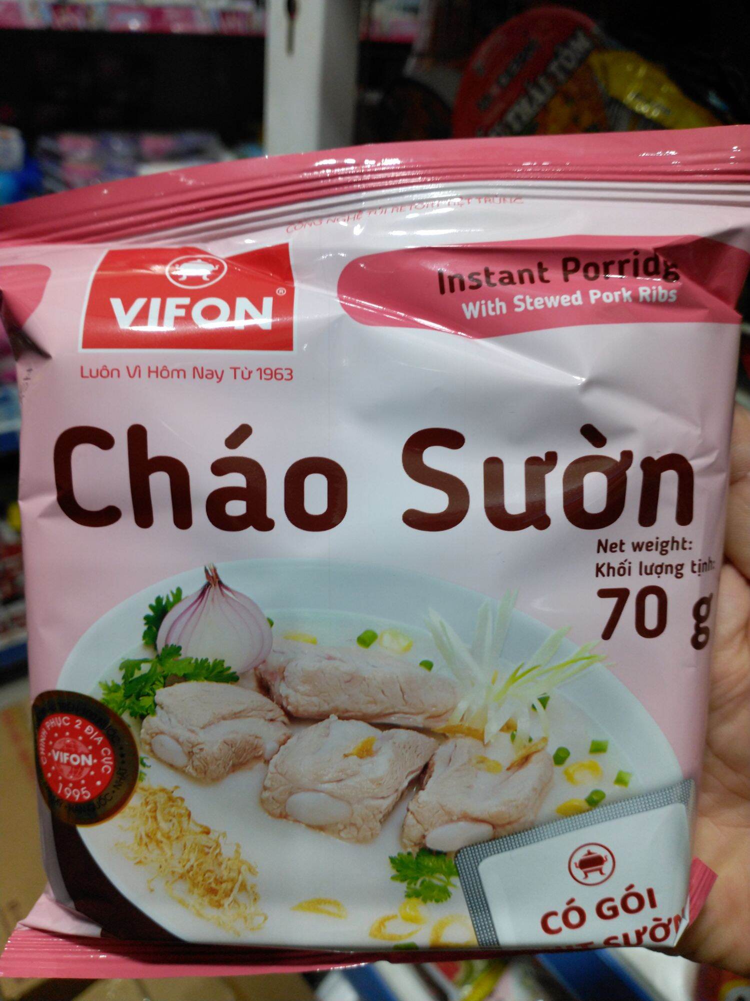 Cháo ăn liền Vifon các loại gói 70g
