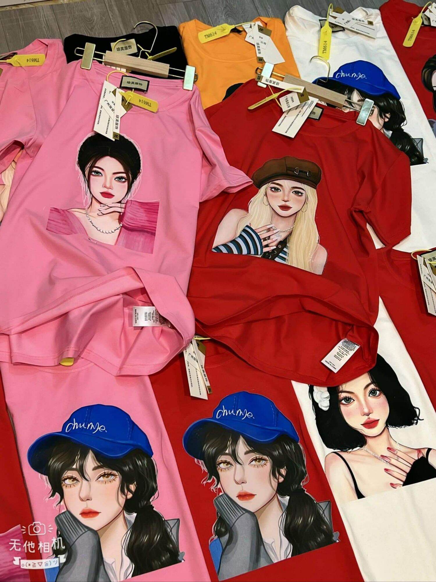 Áo phông cotton hình cô gái siêu xinh