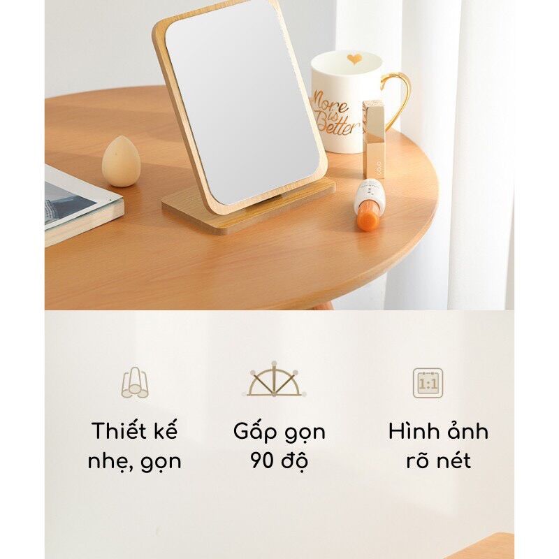**GƯƠNG GỖ GẬP- GẬP XOAY ĐỂ BÀN**