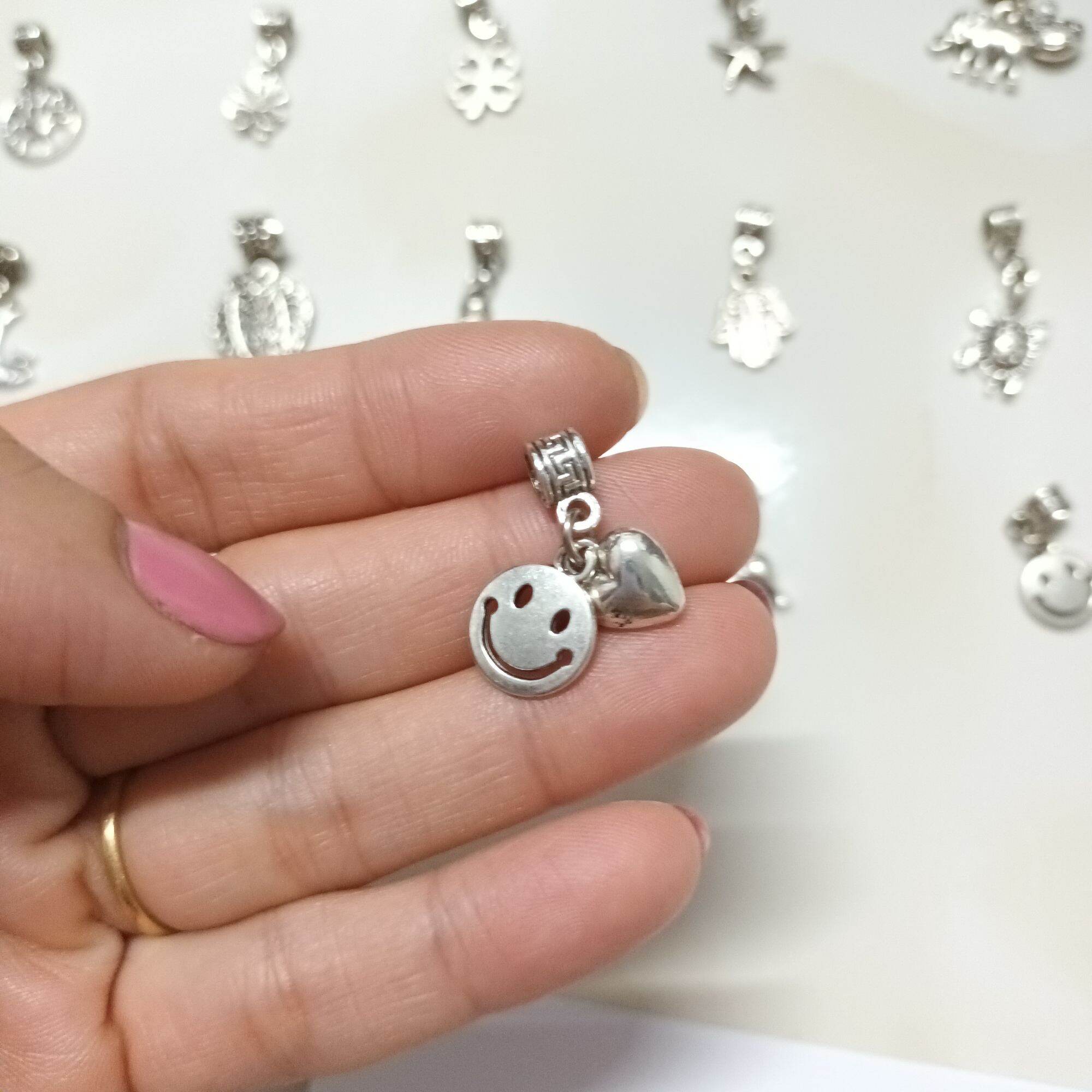 Charm Mở Cửa Trái Tim bạc thái ống lùa chặn vòng