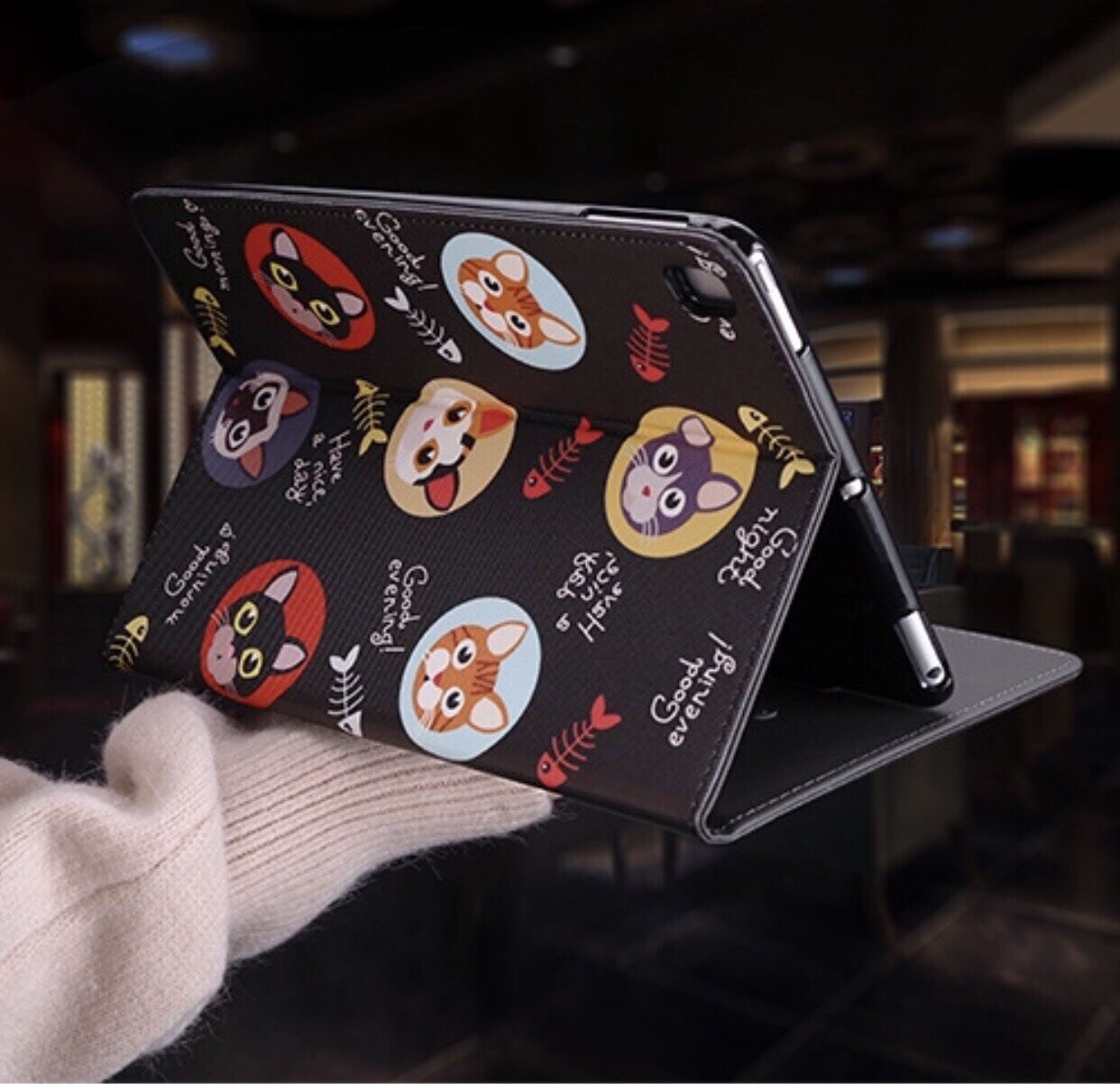 Bao da ipad mini 2/3/4/5 mèo