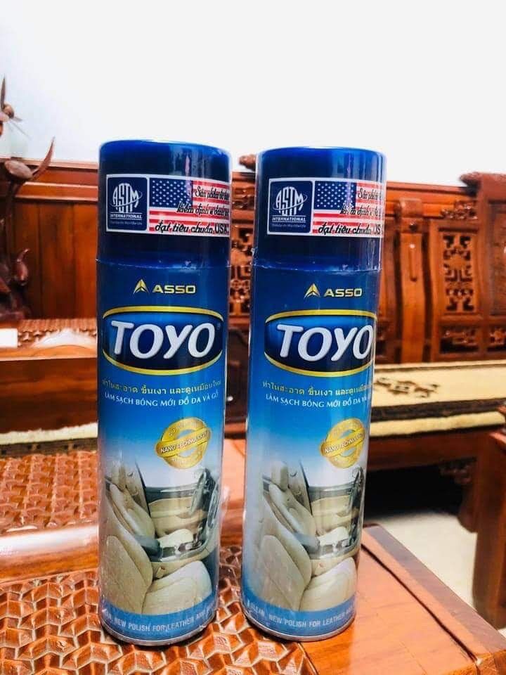 Chai xịt bóng đồ da và gỗ Toyo