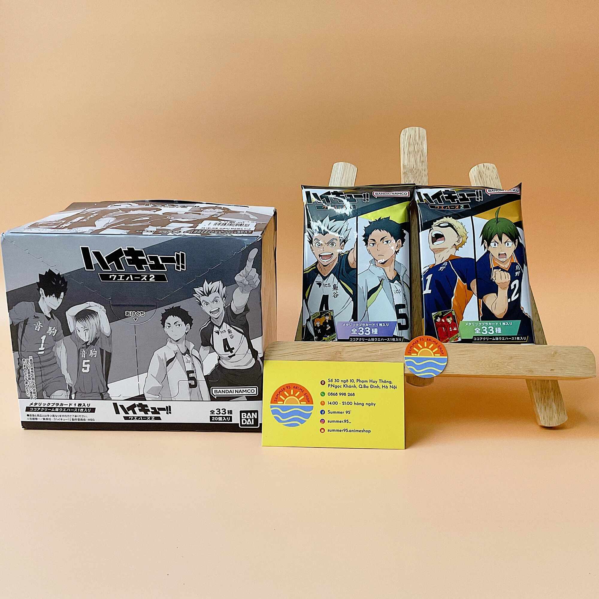 [CÓ SẴN - SUMMER 95’] Pack bánh xốp wafer random thẻ nhân phẩm Haikyuu !!