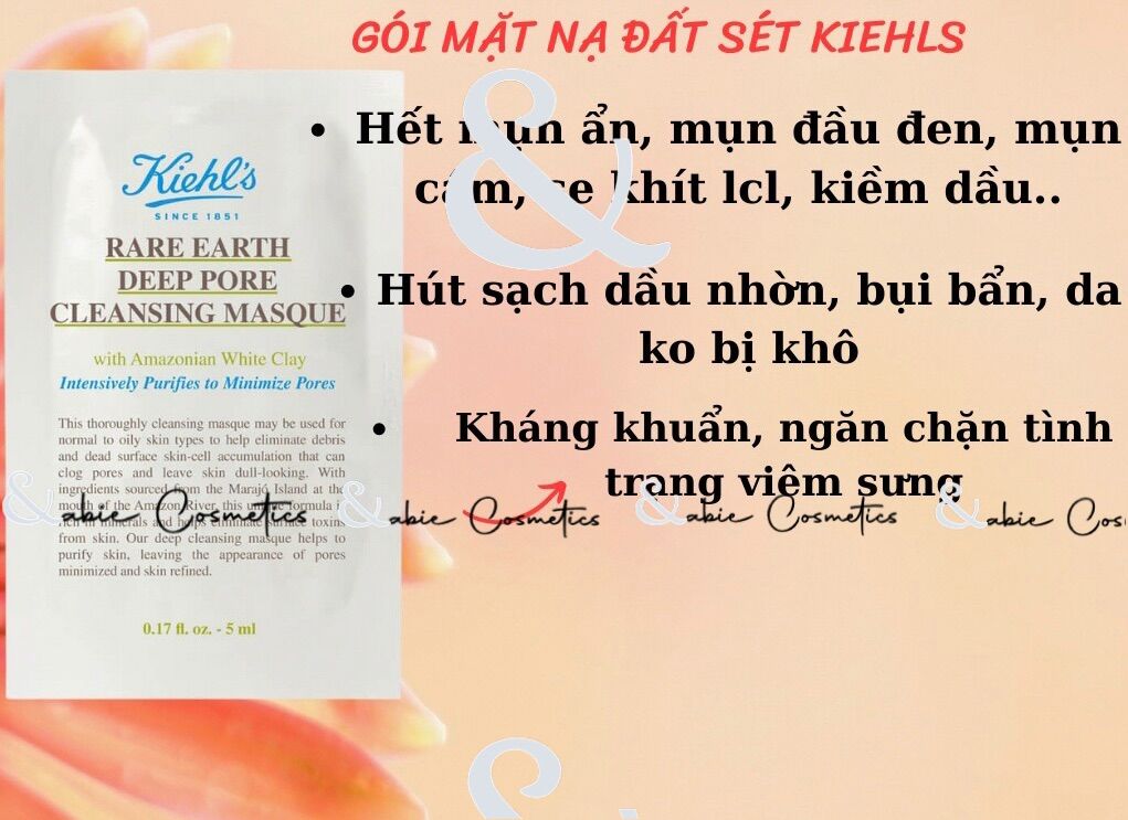 [Sample] Mẫu thử mặt nạ Kiehl’s đất sét - nghệ - cúc - gừng