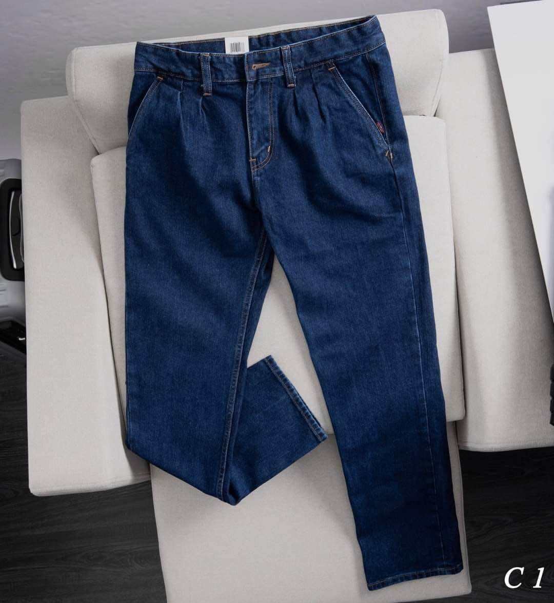 Quần jean nam túi chéo có ly,quần túi chéo trung niên chất đẹp