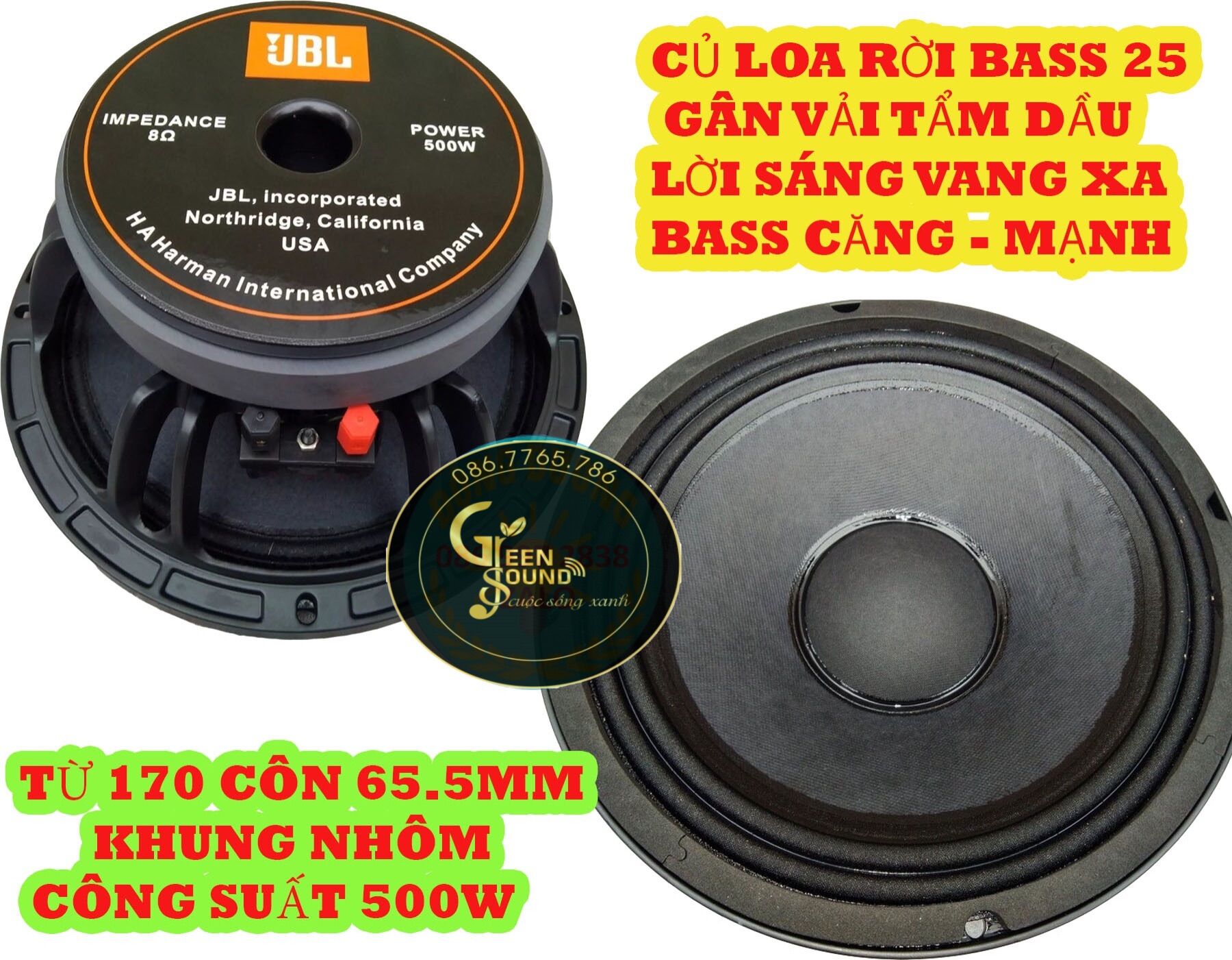 HÀNG NHẬP KHẨU- LOA BASS 25 JB L CHINA TỪ 170 COIL 65 BASS CĂNG TIẾNG CHẮC - GIÁ 2 LOA