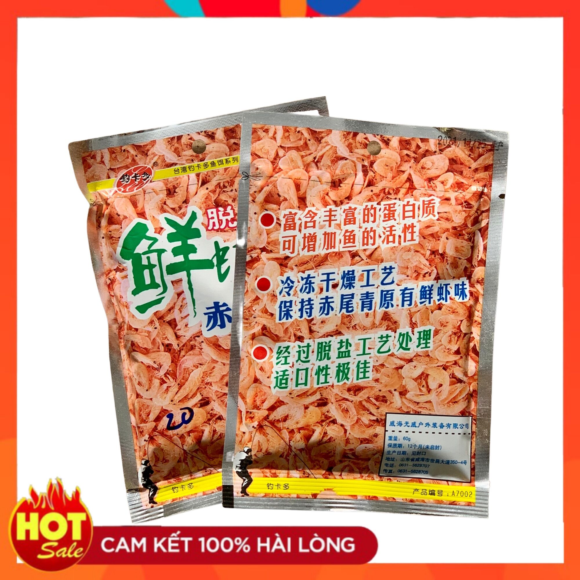 Bột tôm câu cá làm mồi câu đài siêu dính