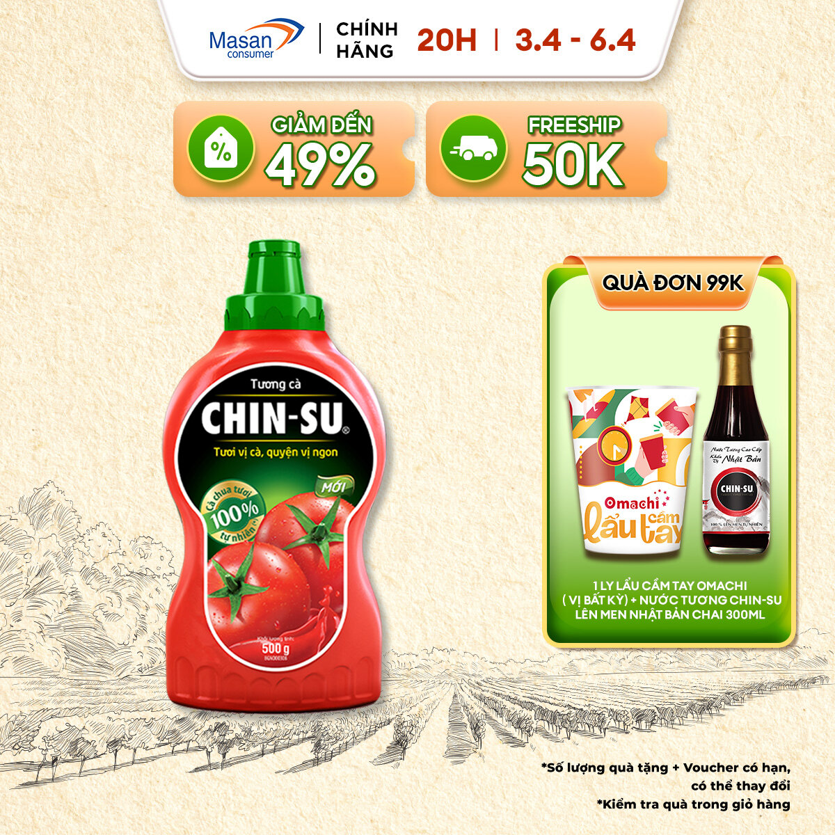 (Chọn Loại) Tương Cà CHIN-SU
