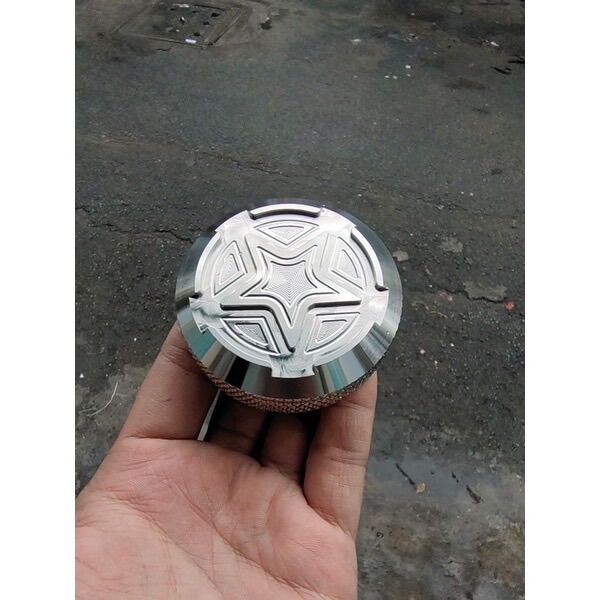 Nắp xăng phay sao inox 304 mọi loại xe
