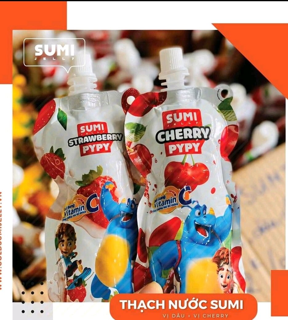 THẠCH HÚT CHERRY NHÂN NHA ĐAM 125g
