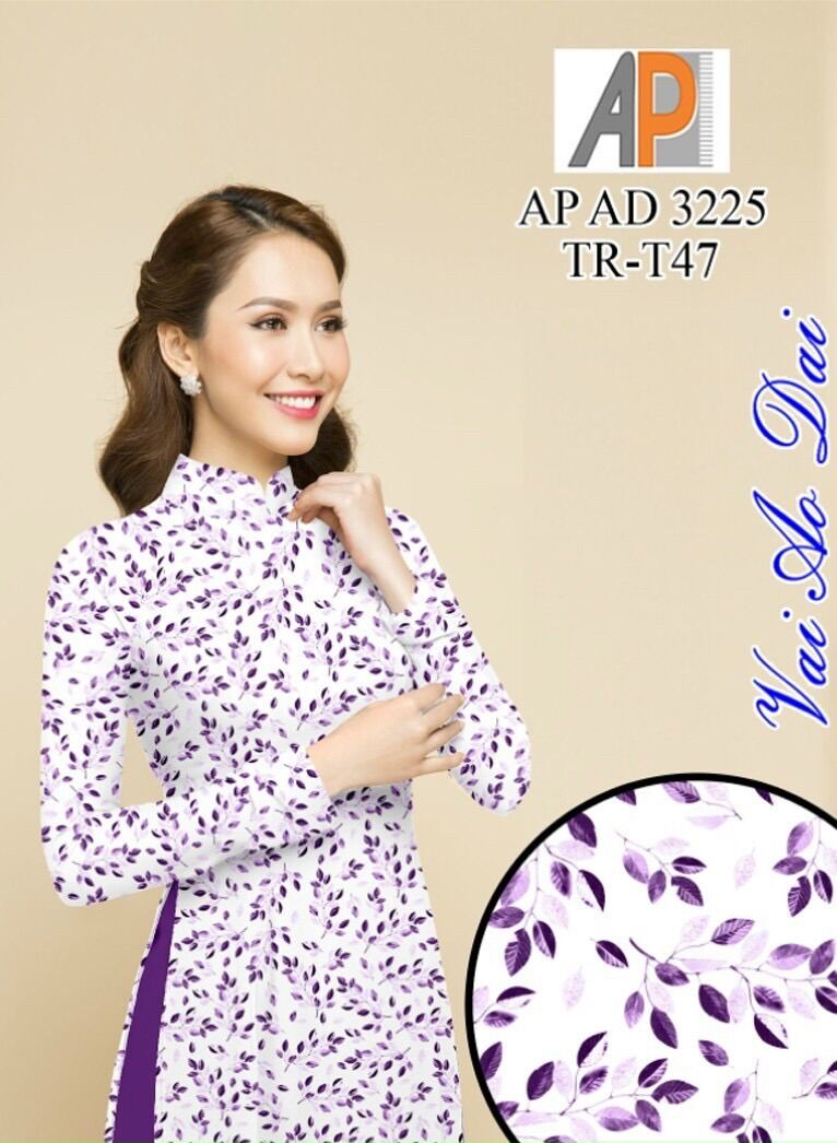 Set vải may áo dài hoa đều