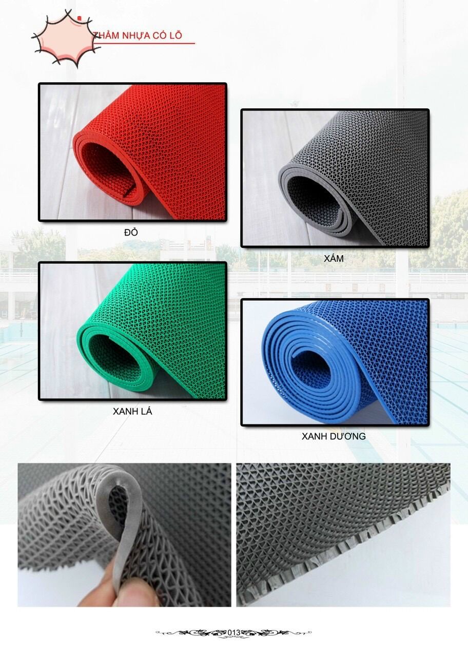 Lưới lót sàn chống trơn trượt khổ 1m2 có 4 màu (sỉ ib)