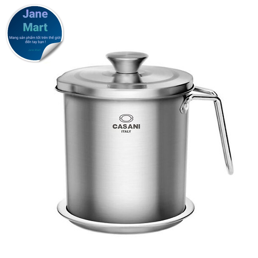🇮🇹 CA LỌC DẦU INOX CASANI (KEEP USED OIL HYGIENICALLY) 2L 🇰🇷