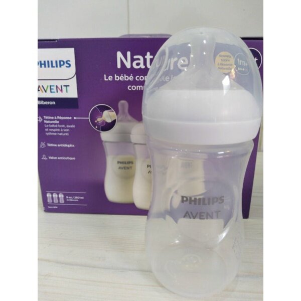 (Nhập Mỹ - mẫu mới) Bình sữa Philips AVENT 330ml + núm ti số 4