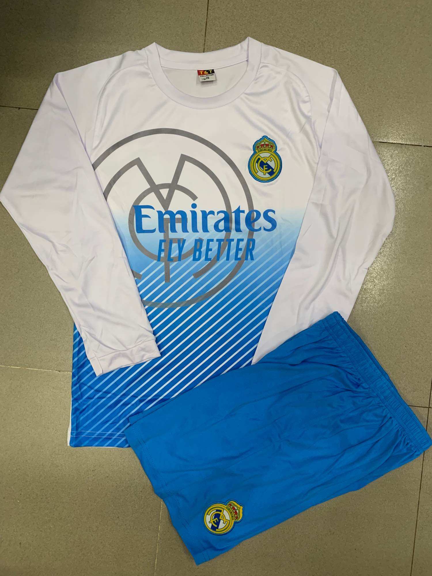 Đồ đá banh tay dài Fly Emirates size 9-15