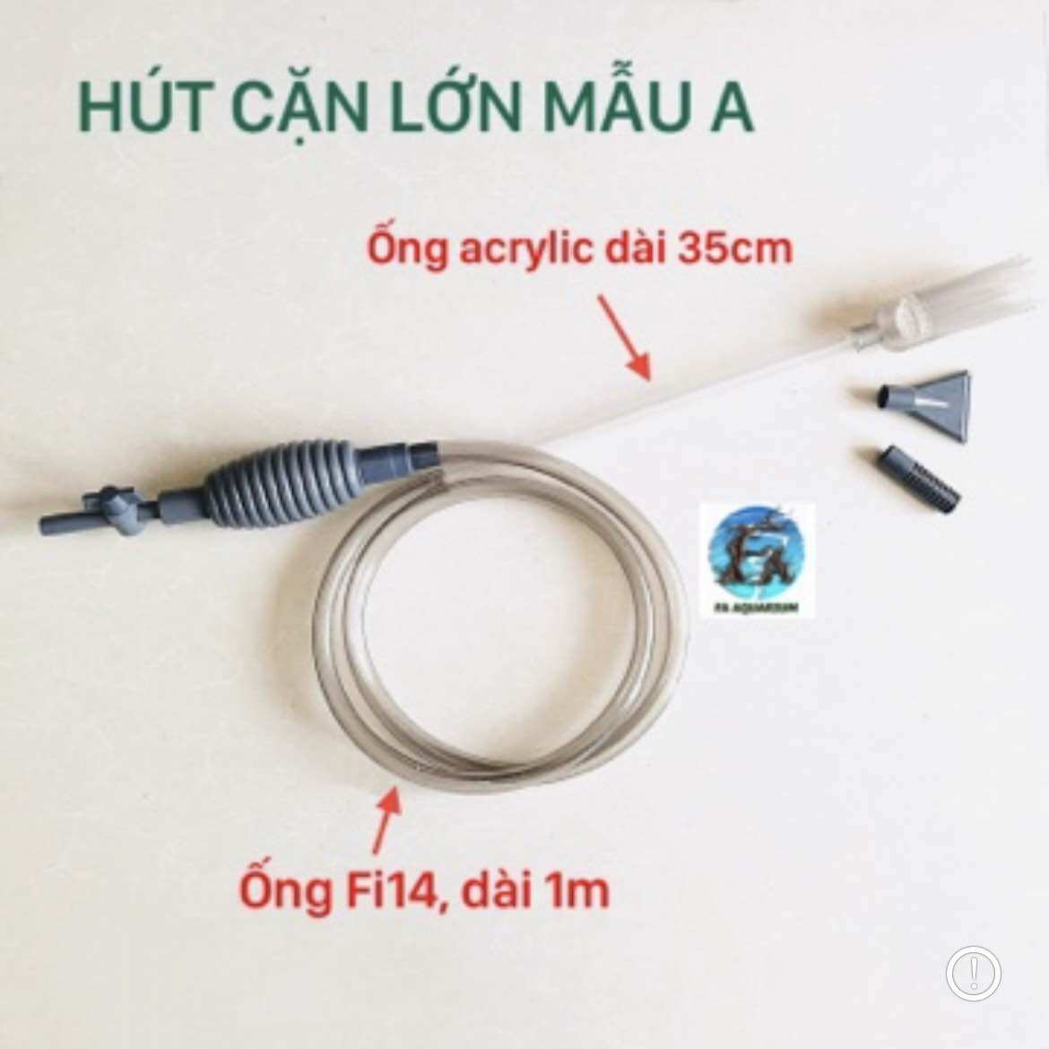 Dụng cụ hút cặn thay nước hồ cá, hồ thuỷ sinh