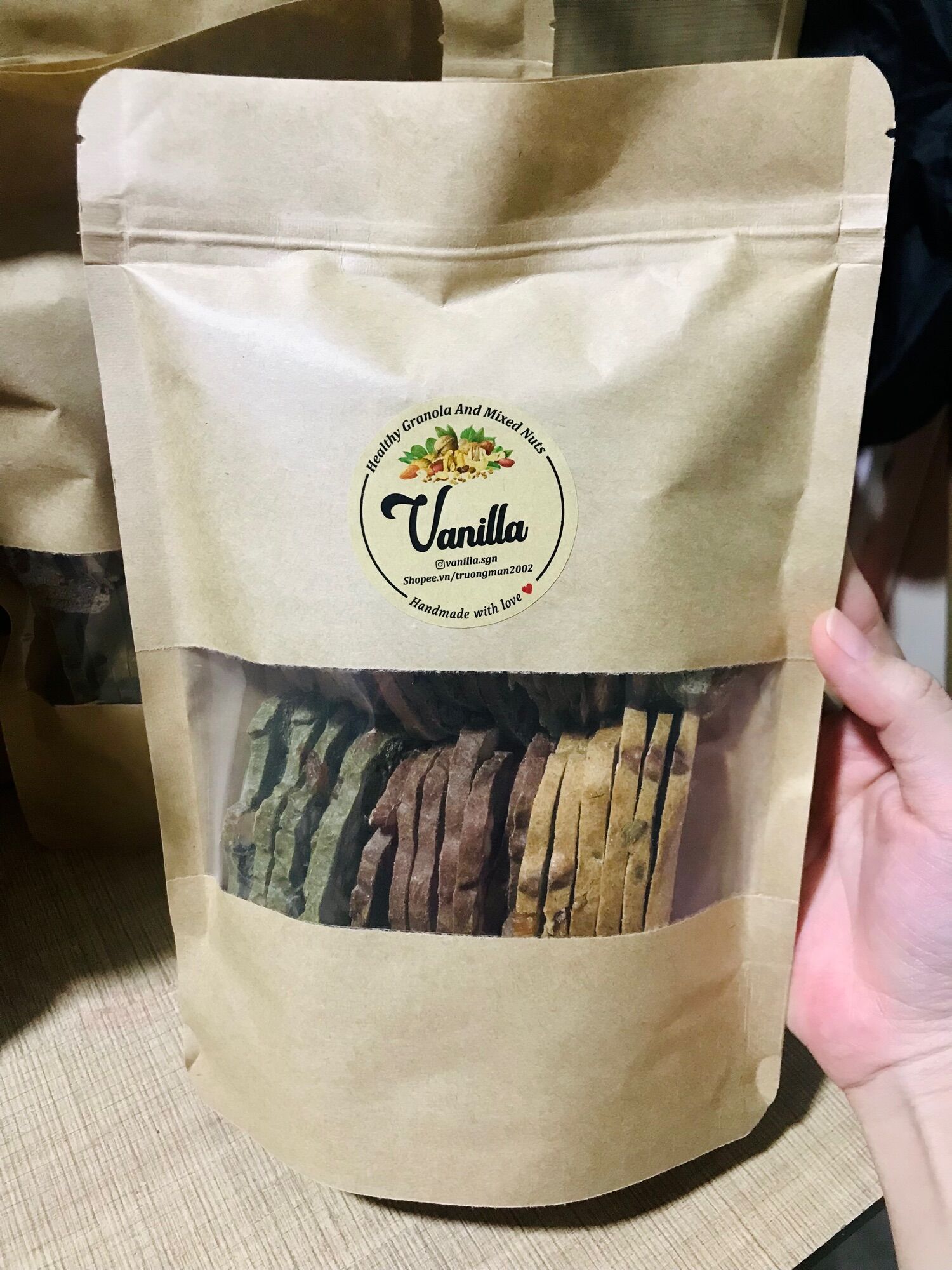 500G Bánh Biscotti nguyên cám 100%