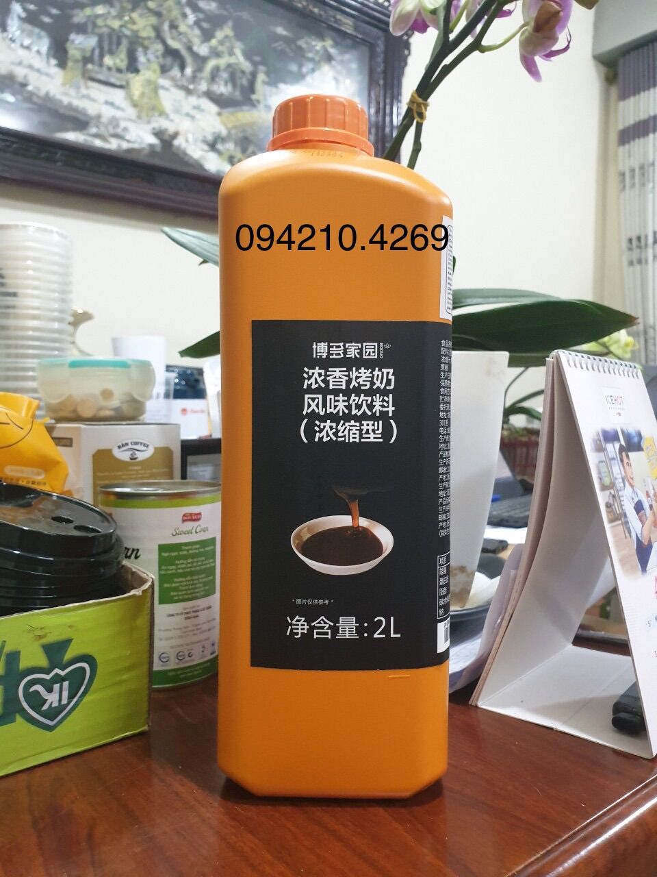 Siro sữa nướng boduo can 2,5kg- dùng làm sữa nướng đài loan chuẩn vị
