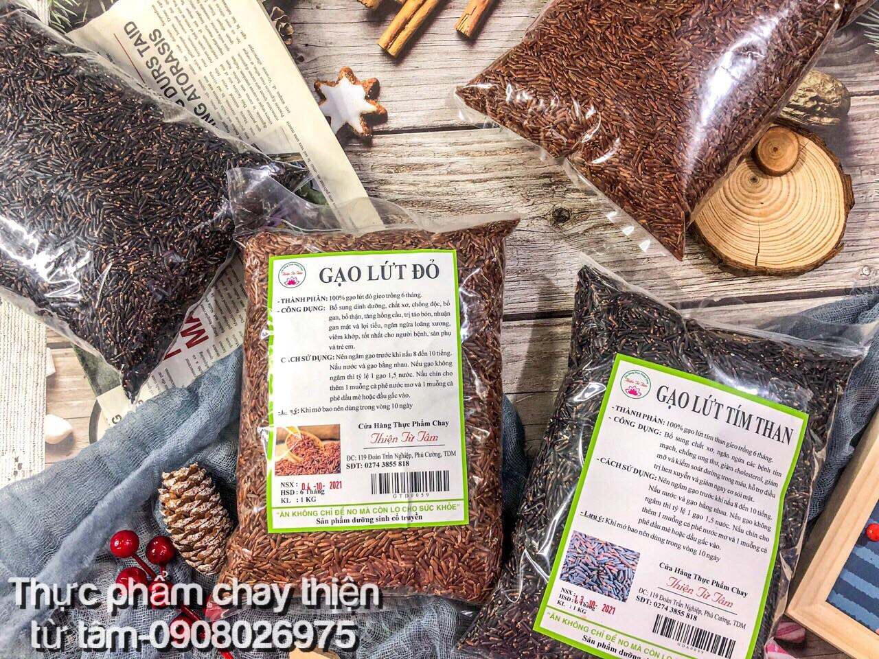 Gạo Lứt Đỏ Tím Than 1Kg