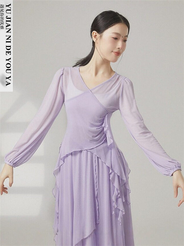 Trang Phục Múa Đào Tạo Tay Voan Xòe