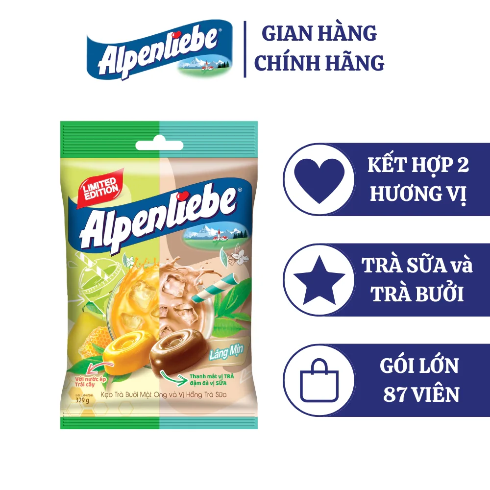 Kẹo Alpenliebe gói lớn các vị