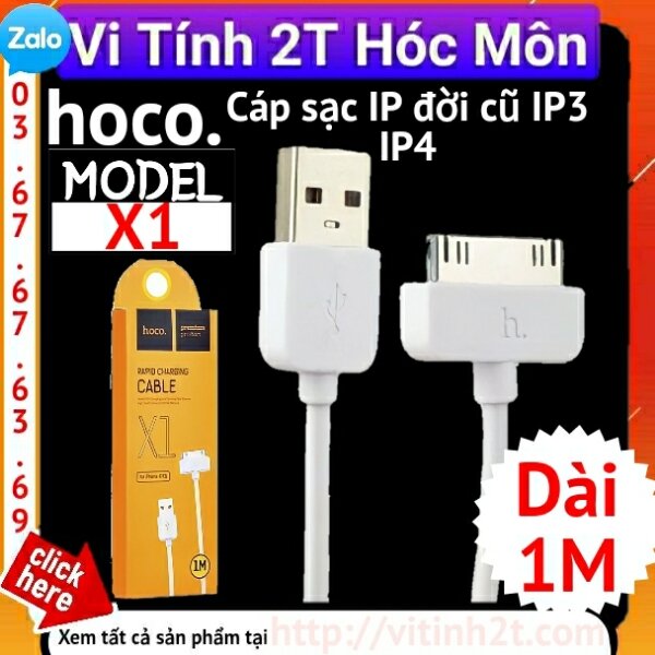 Cáp sạc ip 3 ip 4 hoco x1