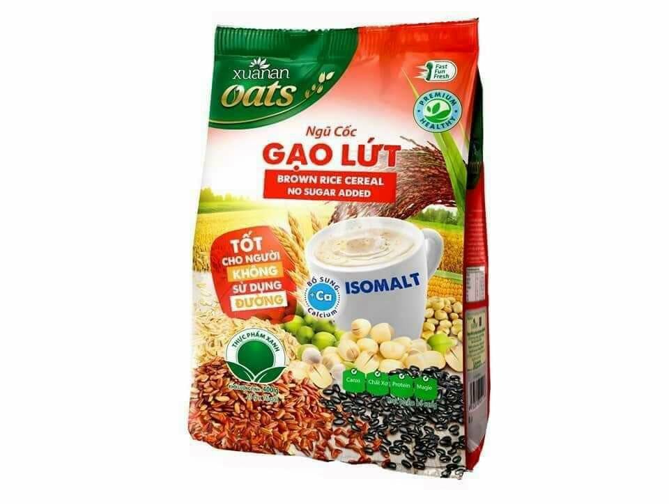 Ngũ cốc gạo lứt không đường  ăn kiêng  400 gram Mua 2 gói có tặng Km