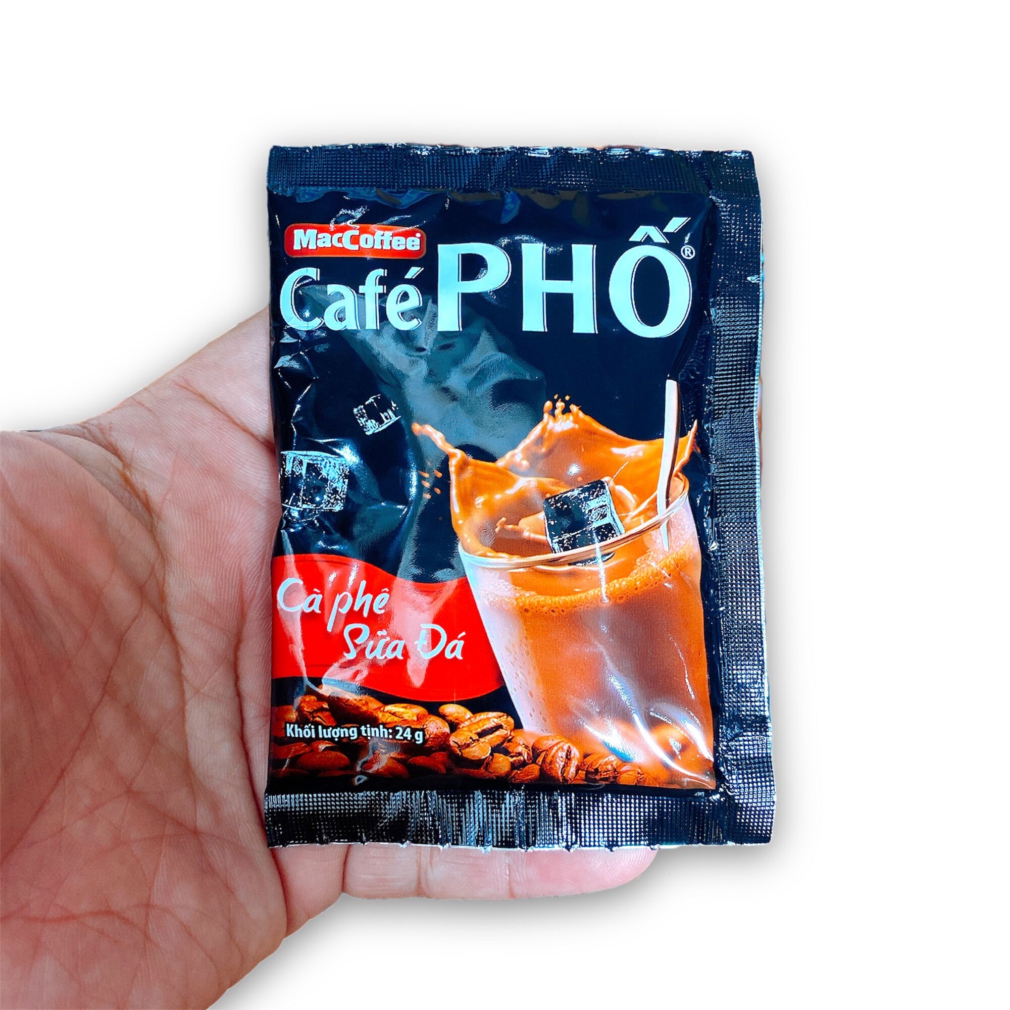 Bịch 30 gói ( mỗi gói 24gram) cà phê sữa đá cafe Phố Maccoffee (Date mới 12 tháng)