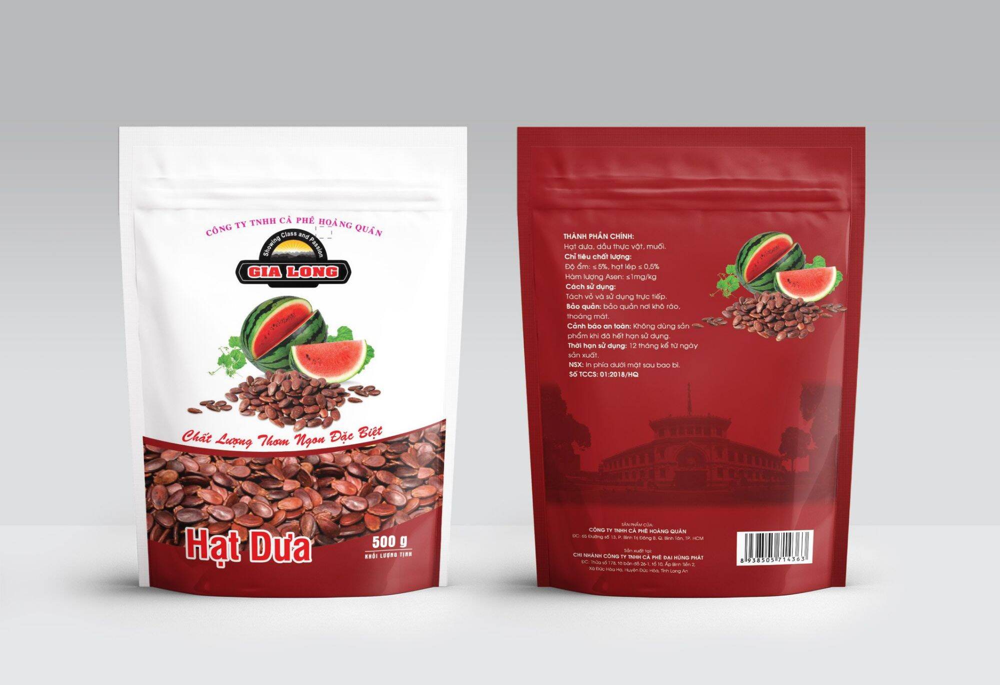 Hạt dưa gia long gói 500g