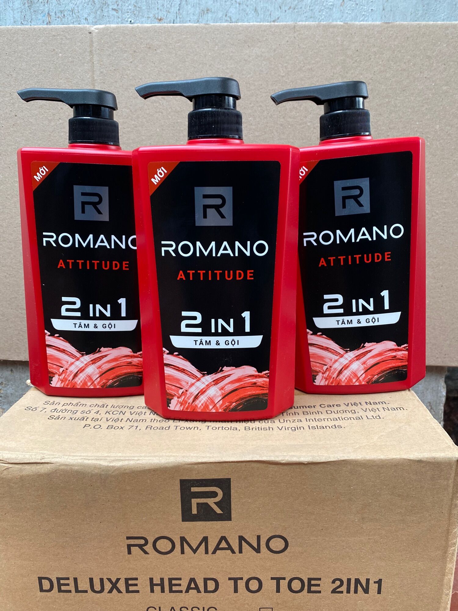 Tắm gội romano 2 trong 1 attitude 650g