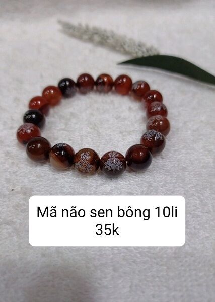 Chuỗi tay đá Mã Não sen Bông