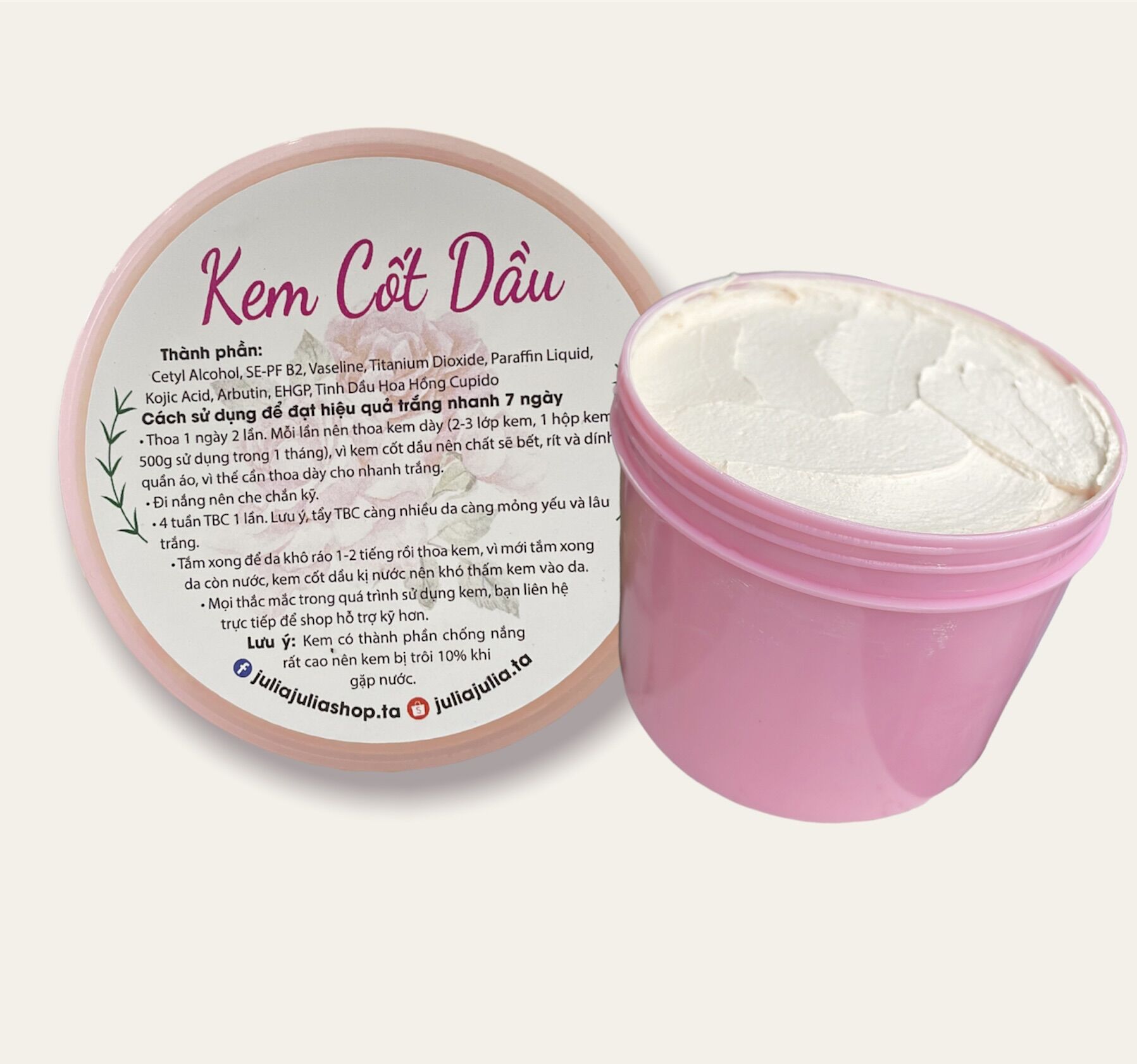Sỉ 2kg kem body cốt dầu đặc, dành cho da ngăm đen khó lên tông