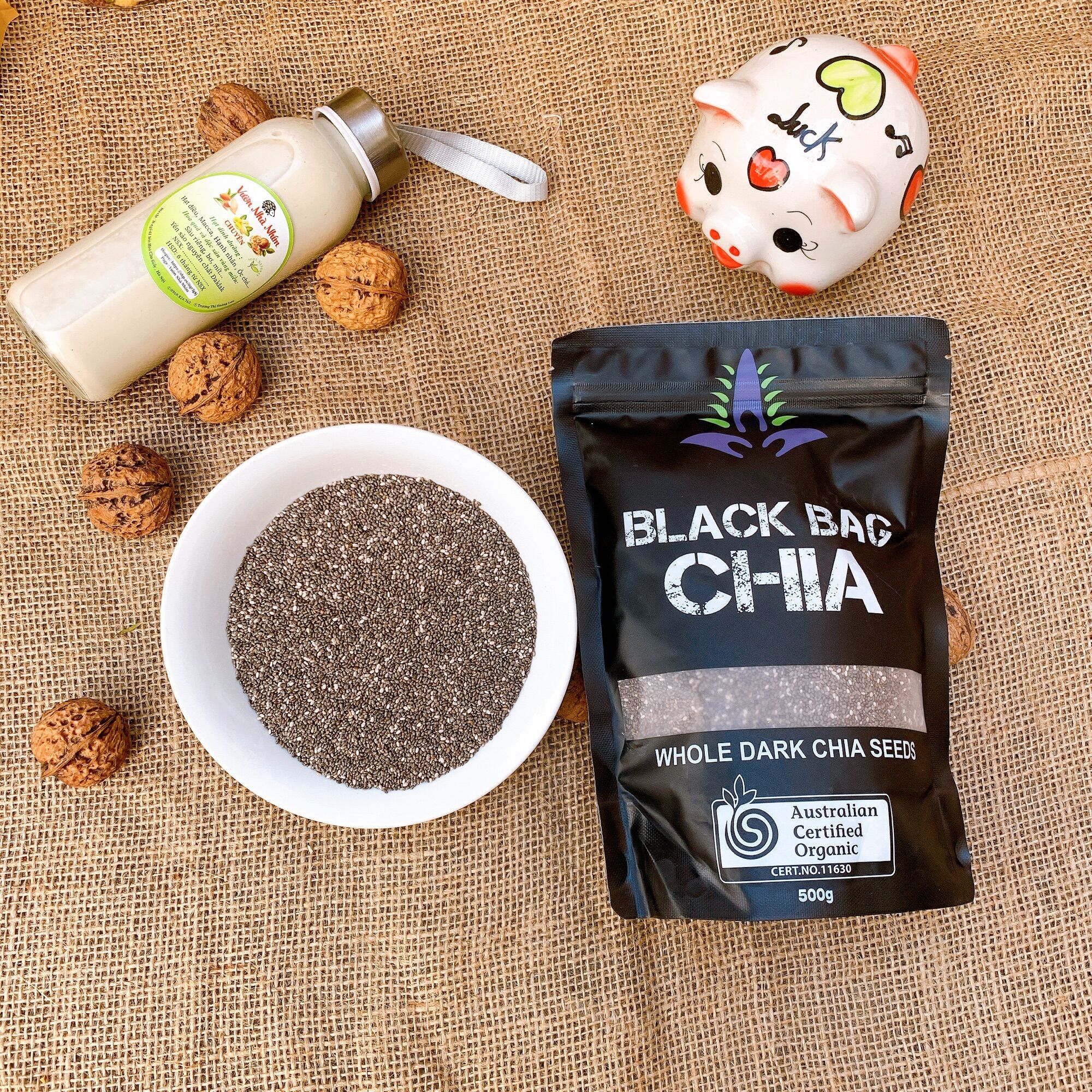 500g hạt chia đen Úc black bag chia