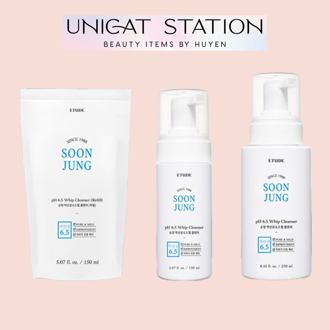 Sữa rửa mặt etude soonjung ph 6.5 whip cleanser