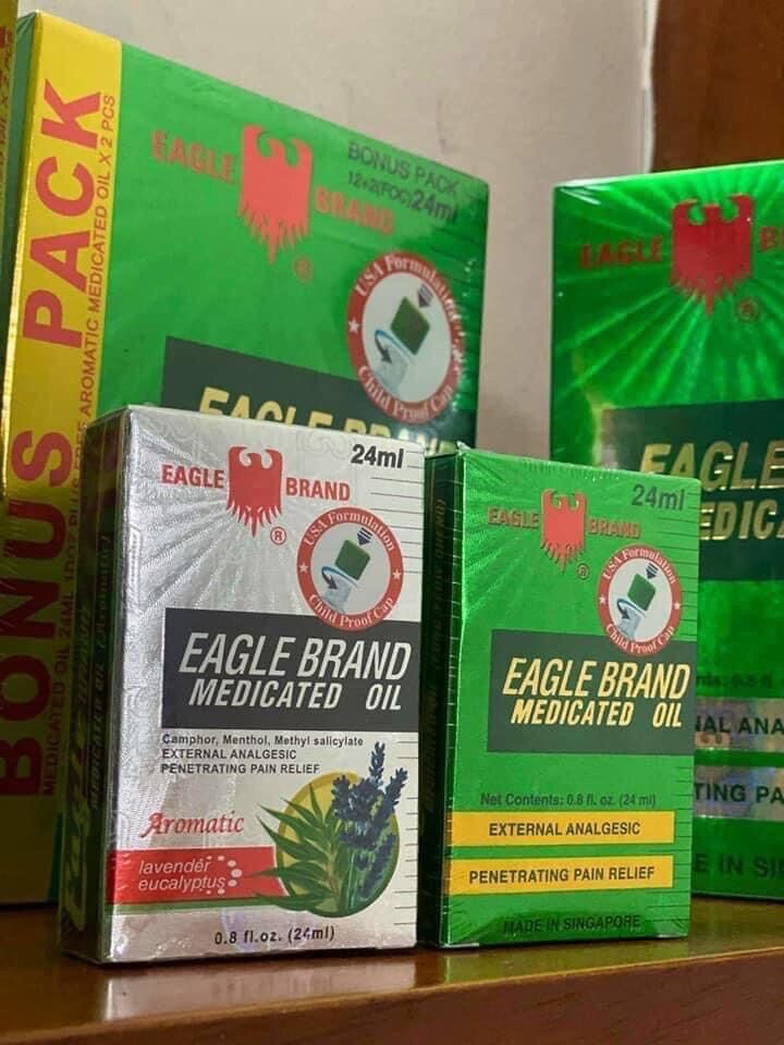 Dầu gió Mỹ 2 nắp Eagle Brand xanh