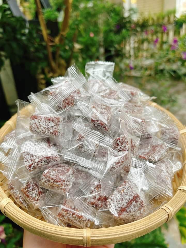 500g kẹo chuối phủ cơm dừa sáp
