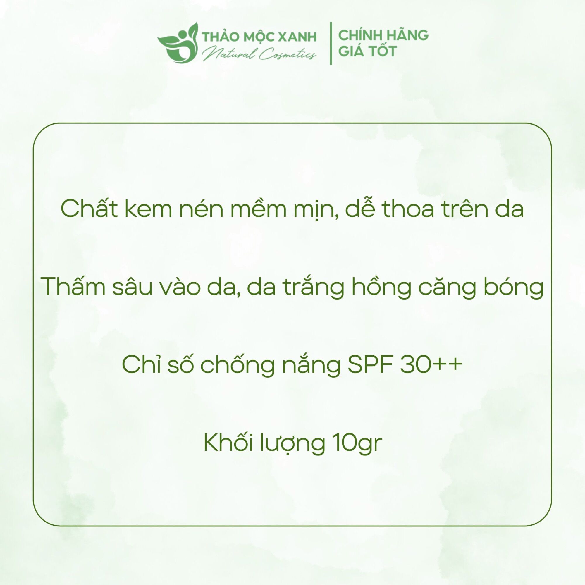 [ 2 lọ] Kem Face Thảo Mộc Xanh 10g