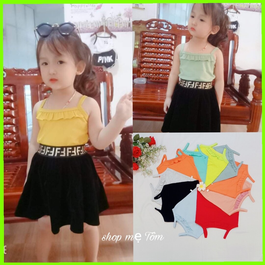 Áo 2 dây bé gái, áo dây bèo dễ thương