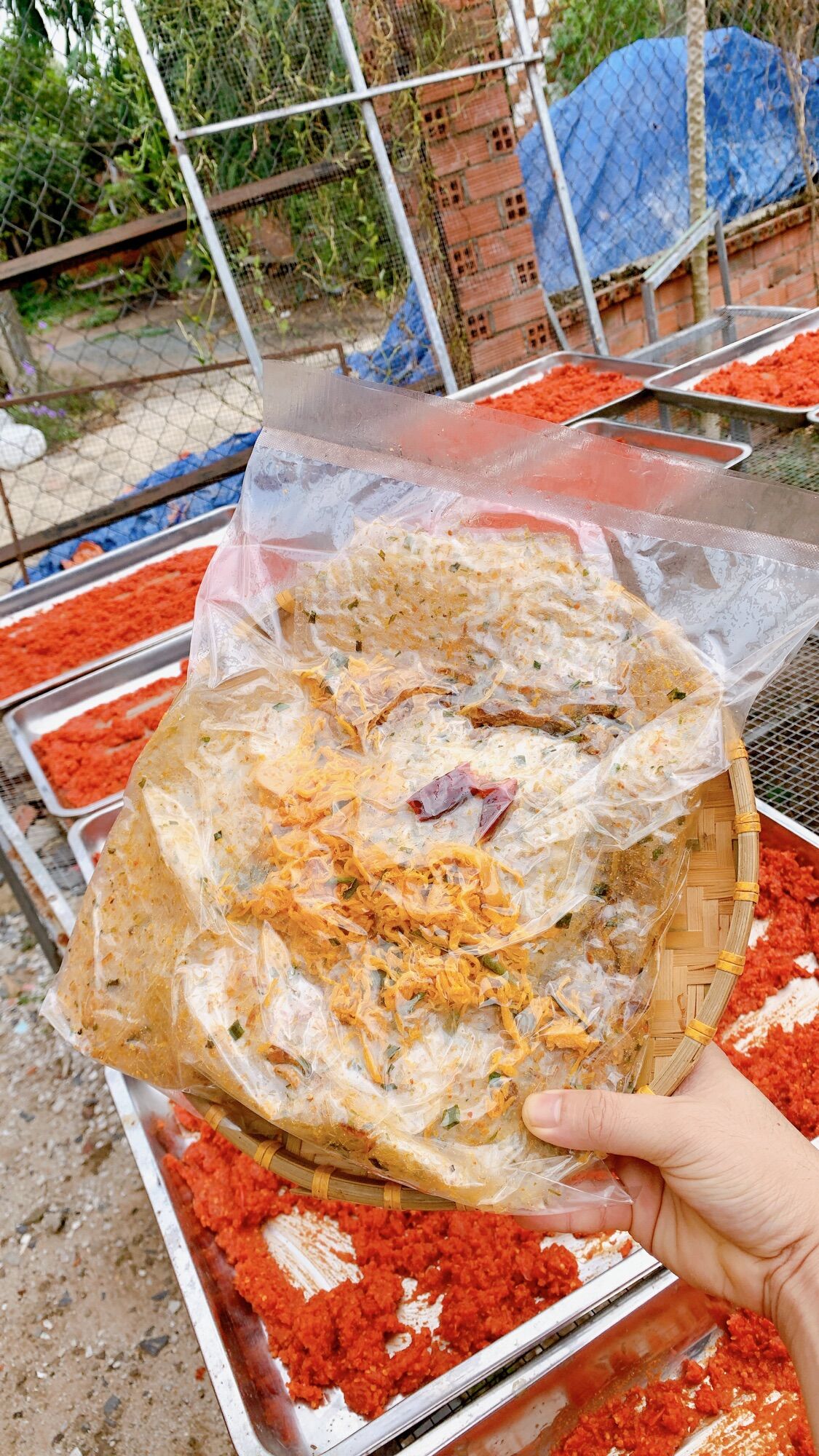 [500G] BÁNH TRÁNG Hành Phi Khô Gà. Trung Nghĩa