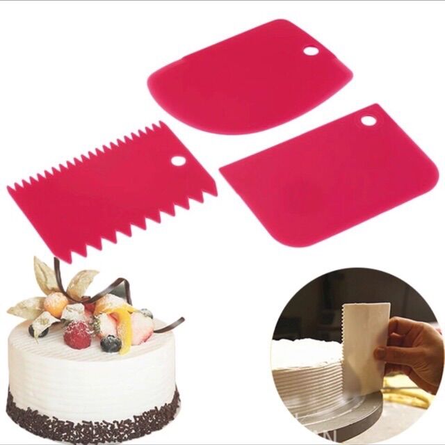 Bộ 4 dụng cụ chà láng bánh kem 23cm