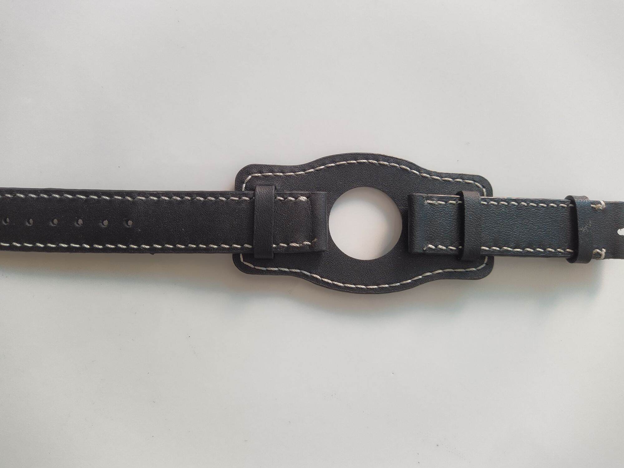 Dây da đồng hồ bund strap , da thật ,khâu tay thủ công