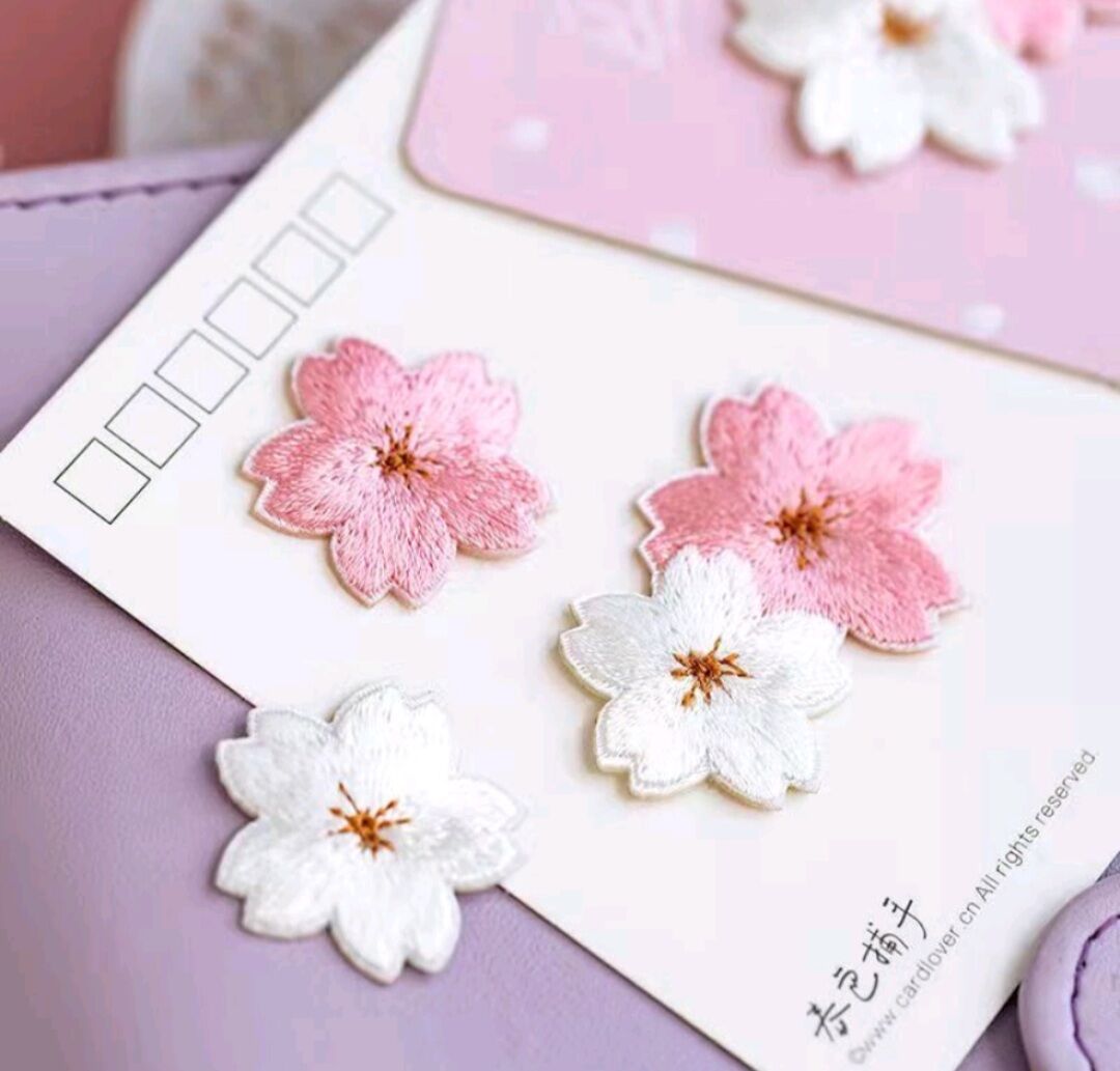 Sticker thêu ủi hình hoa siêu dễ thương ms76425