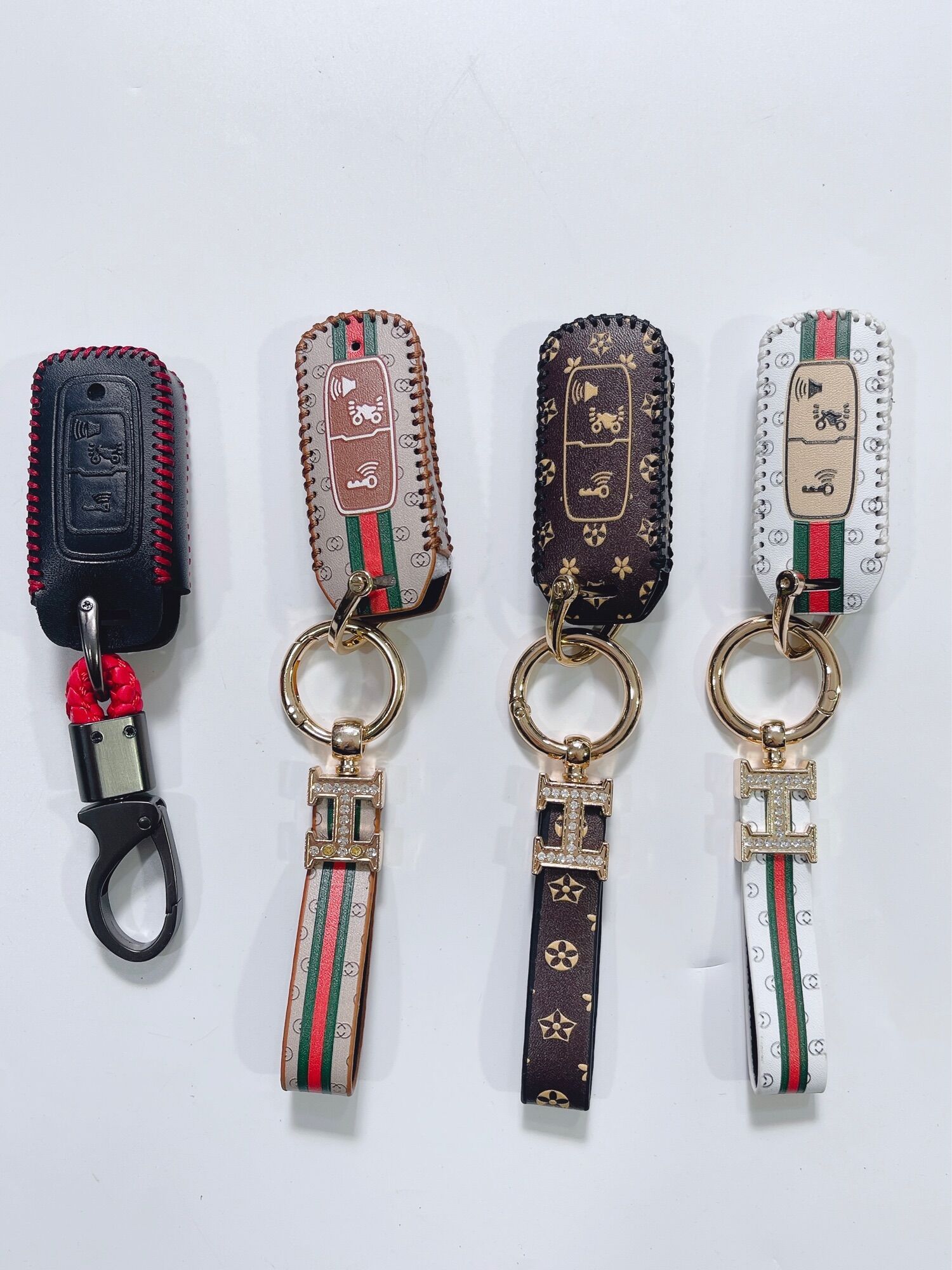 Bao da bọc remote Vision 2021, Sh2020… tặng kèm móc khoá, bao da móc khoá Smartkey Honda