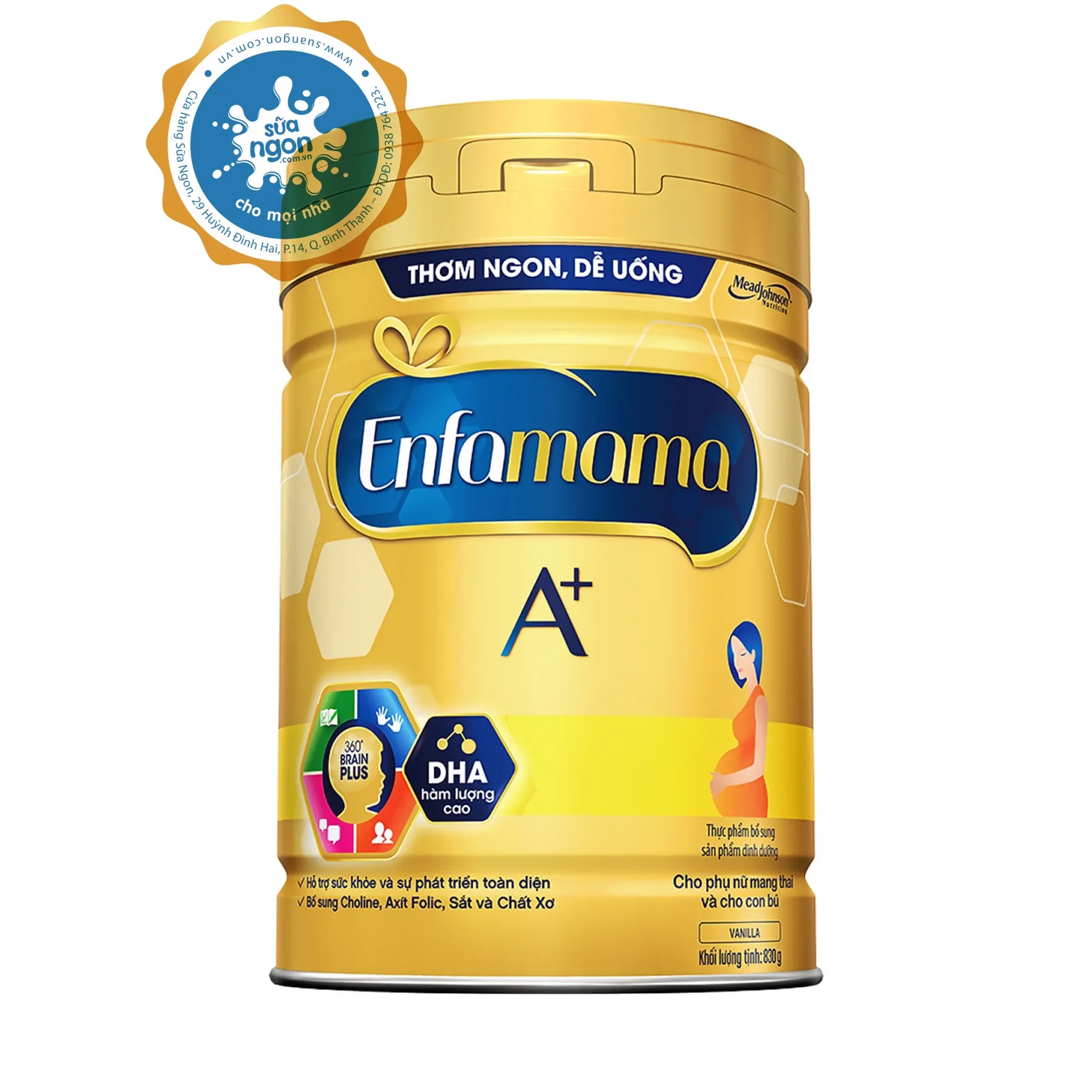 [HCM]Sữa bột Enfamama A+ PWD Vani (830g)