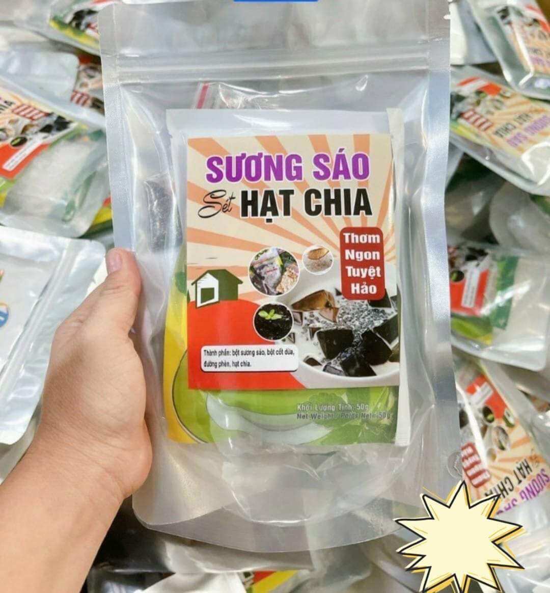 Set Sương Sáo Hạt Chia Nước Cốt Dừa Túi Zip 💤