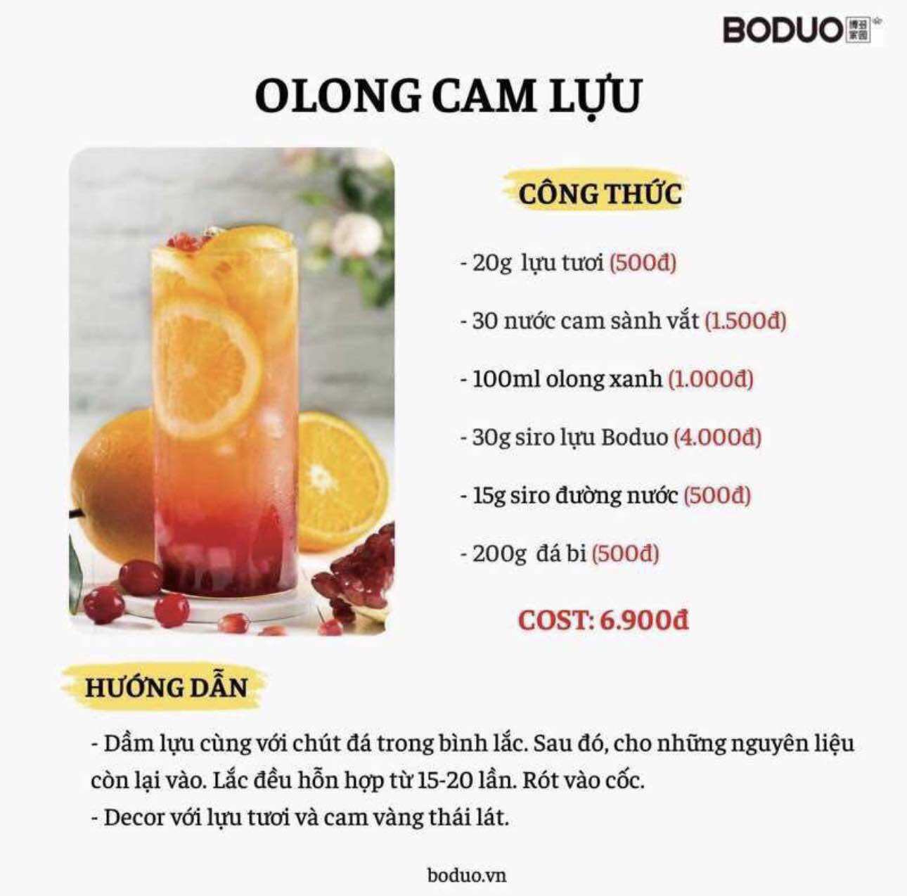 Siro lựu Boduo chai 1kg