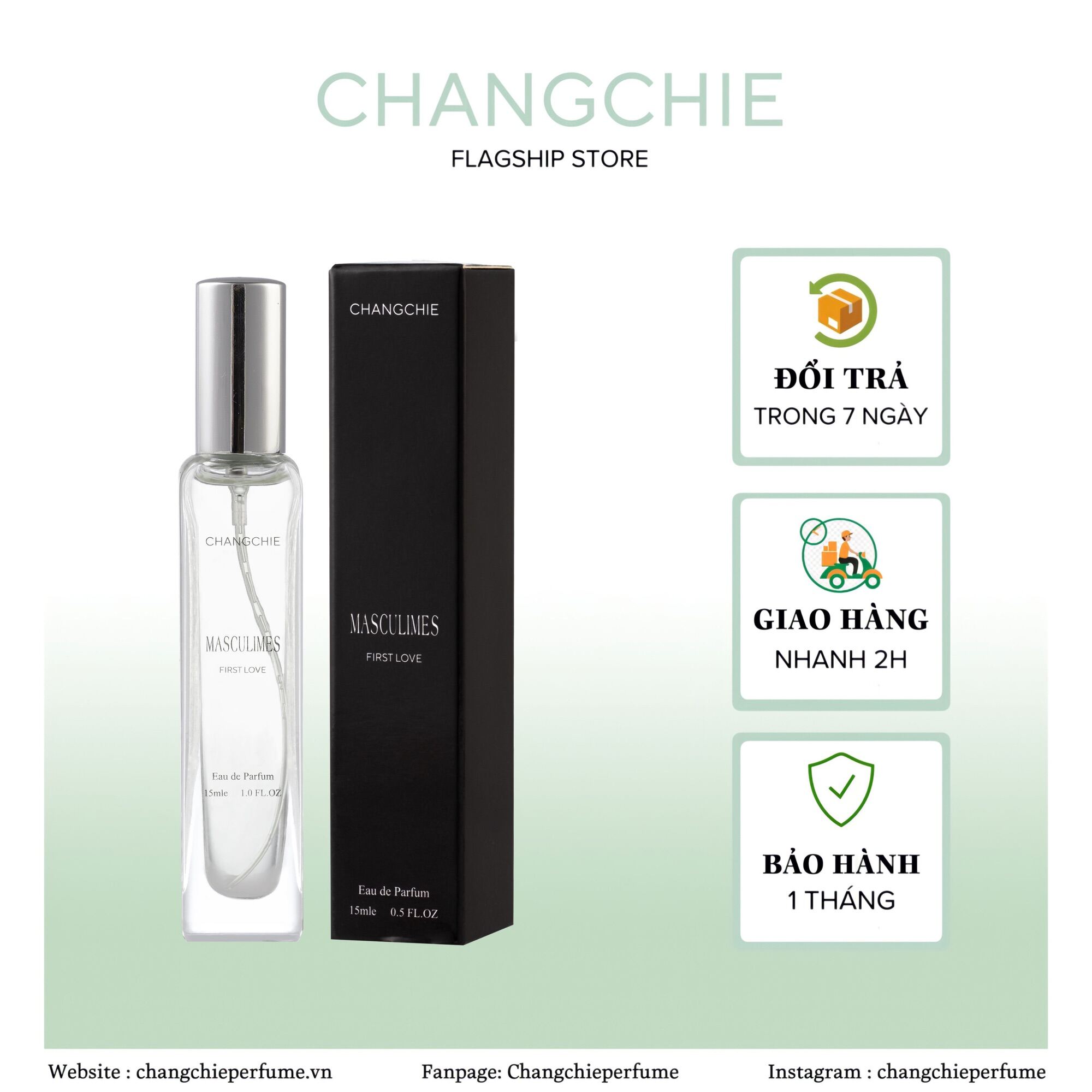 nước hoa Changchie Masculimes sang trọng tinh tế mạnh mẽ dành cho nam