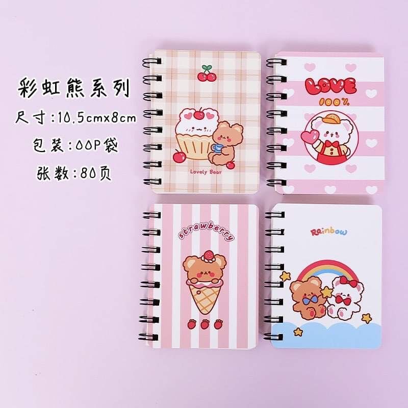 Combo sổ lò xo washi hộp bút