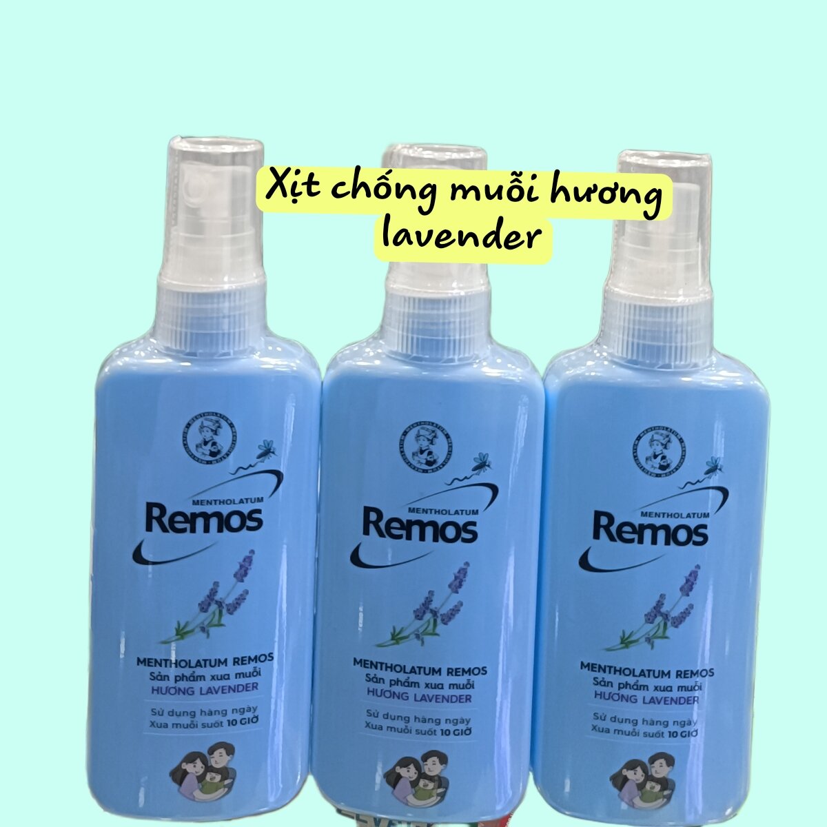 Xịt chống muỗi remos hương lavender chai 70 ml