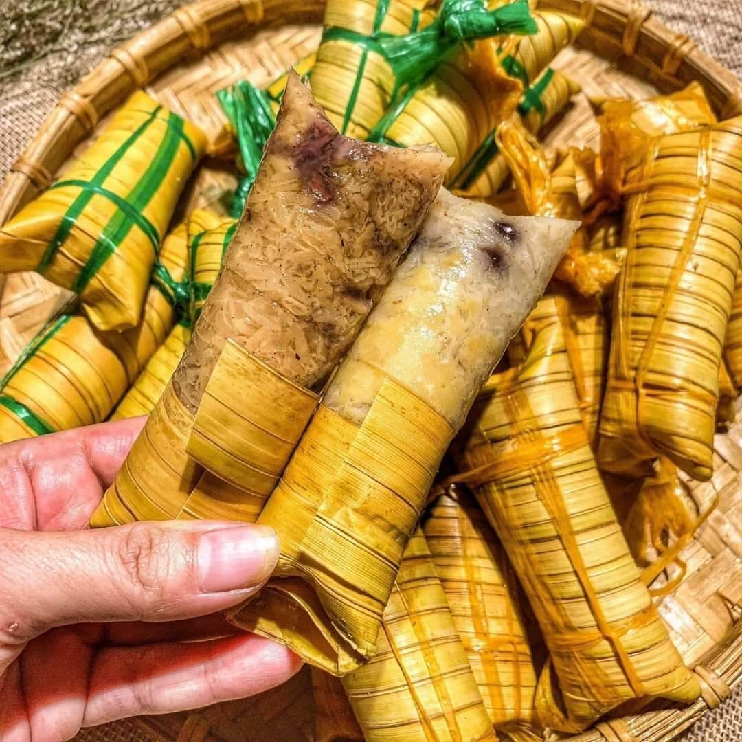 Bánh lá dừa nhân đậu/chuối 10 bánh